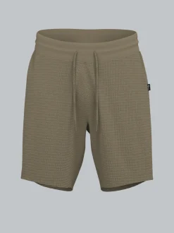 Shorts in Waffel-Optik Taupe