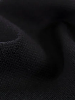 Slim Fit Poloshirt aus DELUXE-Piqué Schwarz