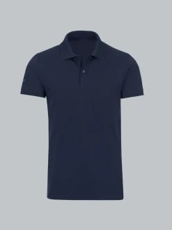 Slim Fit Poloshirt aus DELUXE-Piqué Navy