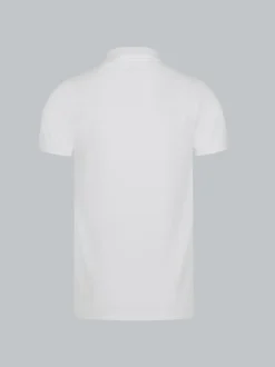 Slim Fit Poloshirt aus DELUXE-Piqué Weiss