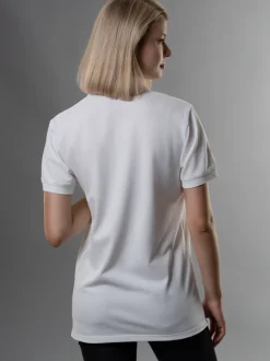 Slim Fit Poloshirt aus DELUXE-Piqué Weiss