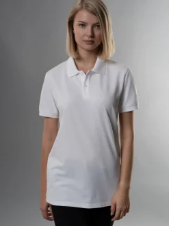 Slim Fit Poloshirt aus DELUXE-Piqué Weiss