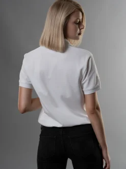 Slim Fit Poloshirt aus DELUXE-Piqué Weiss