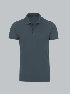 Slim Fit Poloshirt aus DELUXE-Piqué Anthrazit