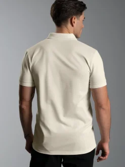 Slim Fit Poloshirt aus DELUXE-Piqué Natur