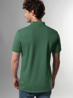Slim Fit Poloshirt aus DELUXE-Piqué Efeu