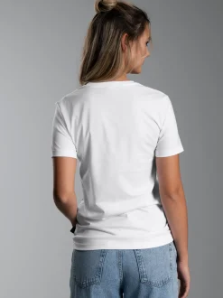 Slim Fit T-Shirt aus DELUXE Baumwolle Weiss