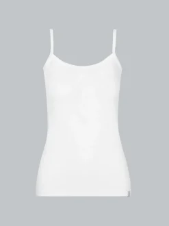Spaghetti-Trägershirt Weiss