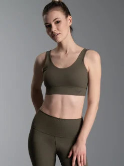 Sport BH mit reflektierender Schwinge Khaki