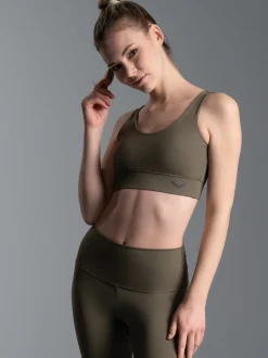 Sport BH mit reflektierender Schwinge Khaki