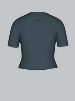 Sport Set aus Cropped T-Shirt und Leggings Anthrazit