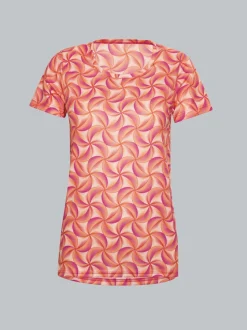 Sport T-Shirt mit modischem Allover-PrintApricot