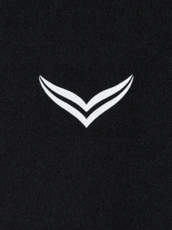 Sport T-Shirt mit Netzeinsätzen Schwarz