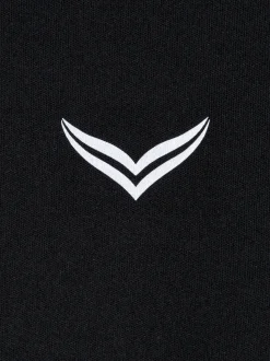 Sport T-Shirt mit Netzeinsätzen Schwarz