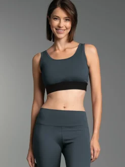 Sport-Bustier Anthrazit