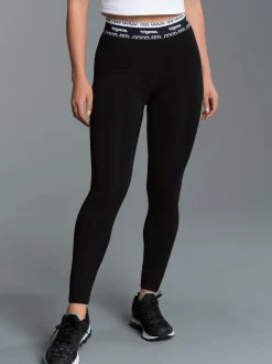 Sportleggings mit Elastikbund Schwarz