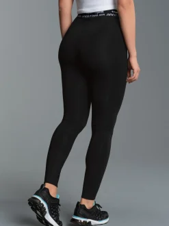 Sportleggings mit Elastikbund Schwarz