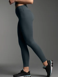 Sportleggings mit hohem Bund Anthrazit
