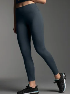 Sportleggings mit hohem Bund Anthrazit