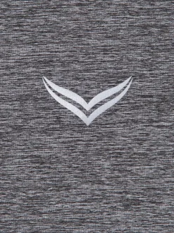 Sportshirt in Melange-Optik Schwarz/bunt