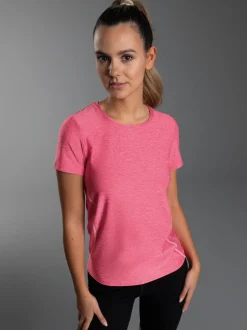 Sportshirt in Melange-Optik Flamingo