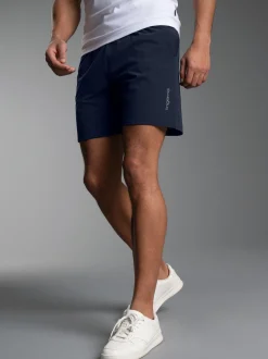 Sport-Shorts mit Innenslip aus Netz Navy