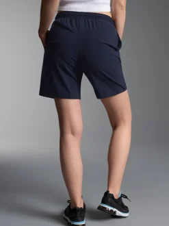 Sport-Shorts mit Innenslip aus Netz Navy