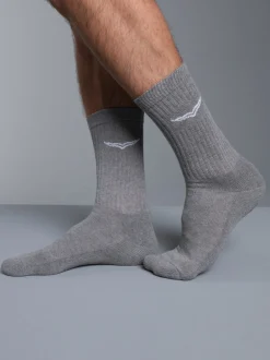 Sportsocken im Doppelpack Grau-melange
