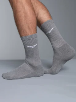 Sportsocken im Doppelpack Grau-melange