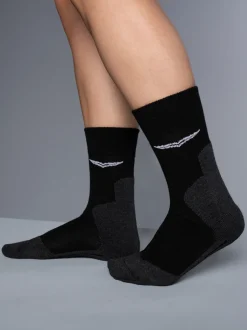 Sportsocken mit Silberanteil Schwarz
