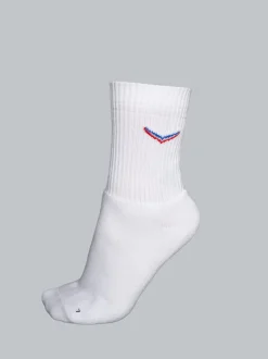 Sportsocken mit trigema Schriftzug Weiss