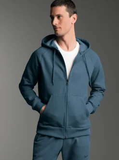 Sweatjacke mit Kapuze Jeans-melange