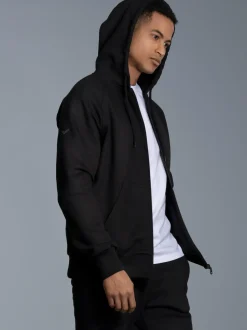 Sweatjacke mit Kapuze Schwarz
