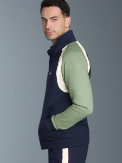 Sweatjacke mit Stehkragen Navy