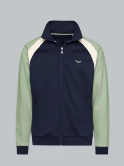Sweatjacke mit Stehkragen Navy