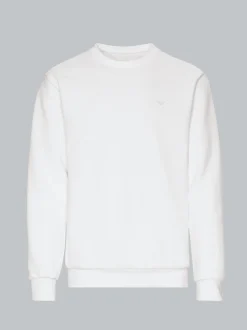 Sweatshirt in Waffeloptik Weiss