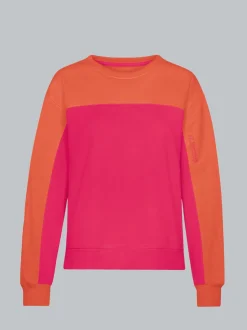 Sweatshirt in zweifarbigem Design Peach