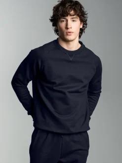 Sweatshirt mit angerauter Innenseite Navy