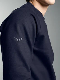 Sweatshirt mit angerauter Innenseite Navy