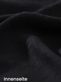 Sweatshirt mit angerauter Innenseite Schwarz