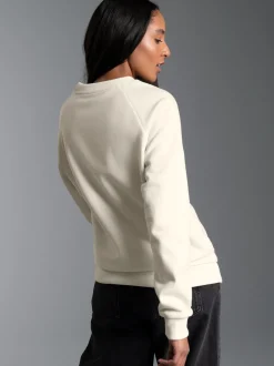Sweatshirt mit angerauter Innenseite Natur