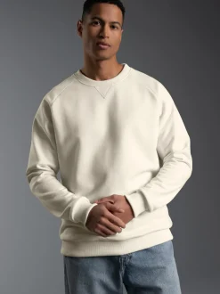 Sweatshirt mit angerauter Innenseite Natur