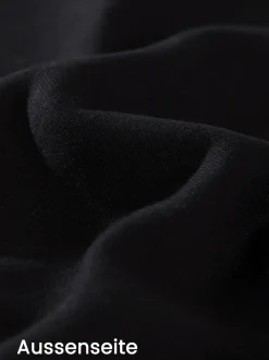 Sweatshirt mit angerauter Innenseite Schwarz