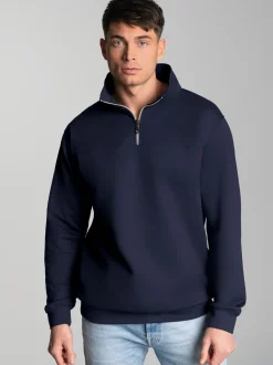 Sweatshirt mit Reißverschluss Navy