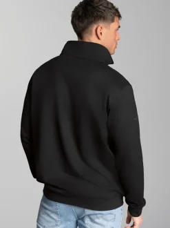 Sweatshirt mit Reißverschluss Schwarz