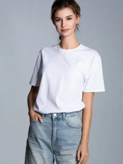 T Shirt aus Biobaumwolle Weiss