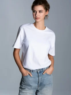 T Shirt aus Biobaumwolle Weiss