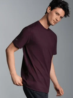 T Shirt aus Biobaumwolle Aubergine-C2C