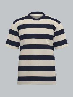 T Shirt in Ringelmuster Navy