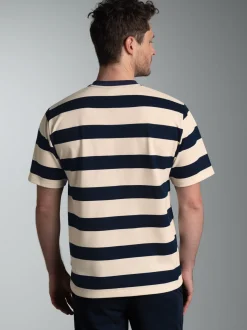 T Shirt in Ringelmuster Navy